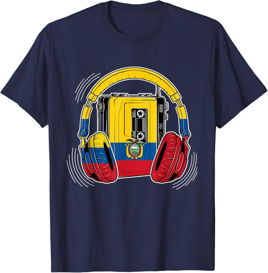 Drapeau de l'Équateur Racines équatoriennes T-Shirt - T-Shirt | Navy