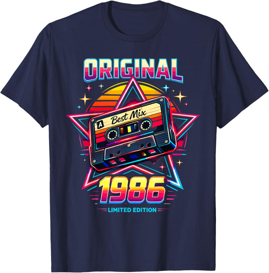 Limited Edition 1986 40th Birthday T-Shirt - T-Shirt | Navy