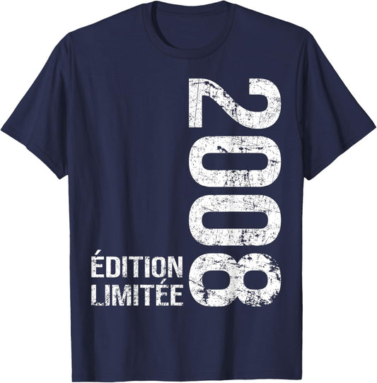 18 Years Men Boy Birthday Humour Vintage 2008 T-Shirt - T-Shirt | Navy
