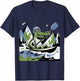 Funny Cool Alligator Kayaking Abstract T-Shirt - T-Shirt | Navy
