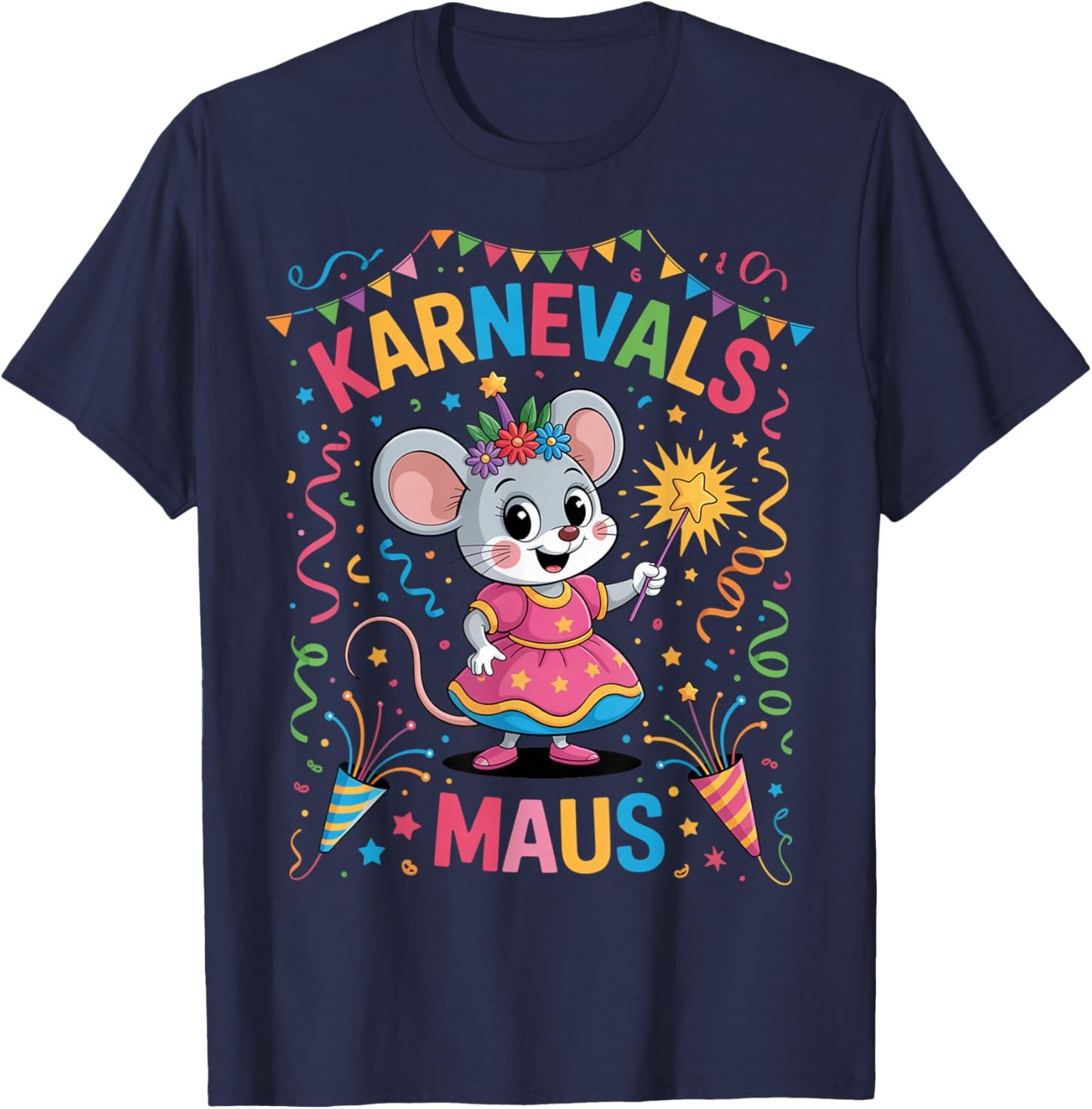 Carnival Mouse Women's Costume Replacement Cologne Carnival T-Shirt - T-Shirt | Navy