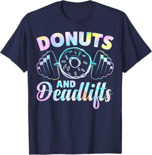 Donuts and Deadlifts T-Shirt - T-Shirt | Navy
