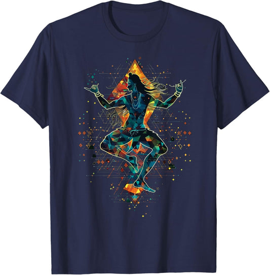 Shiva spiritual hindu god tandava dance yoga meditation T-Shirt - T-Shirt | Navy