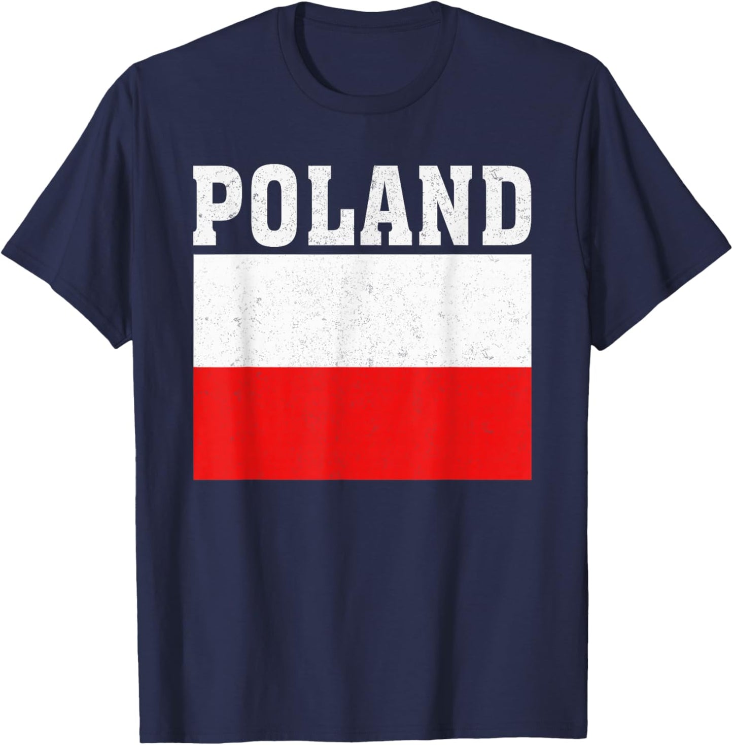 Poland Flag Patriotic National Roots Souvenir T-Shirt - T-Shirt | Navy