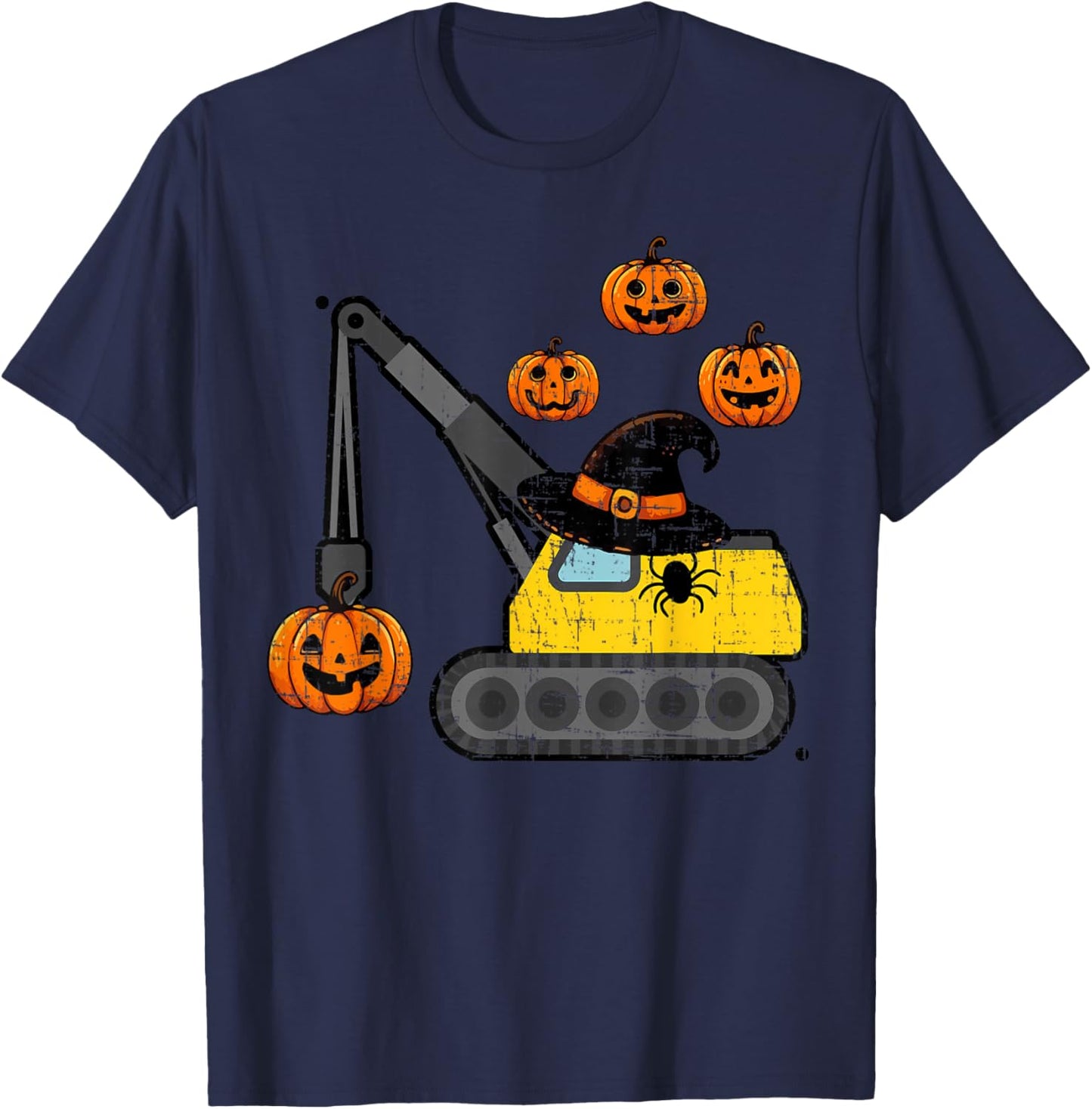 Crane Construction Truck Costume Toddler Kids Boys Halloween T-Shirt - T-Shirt | Navy