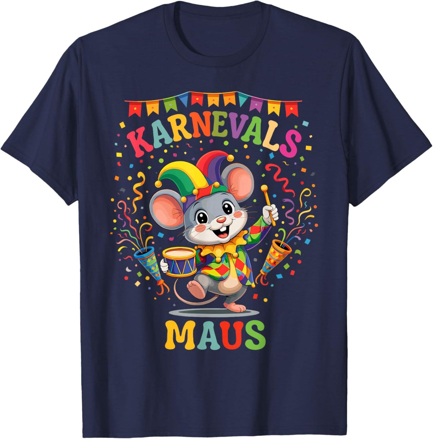Carnival Mouse Cologne Carnival Costume Alaaf Fancy Dress T-Shirt - T-Shirt | Navy