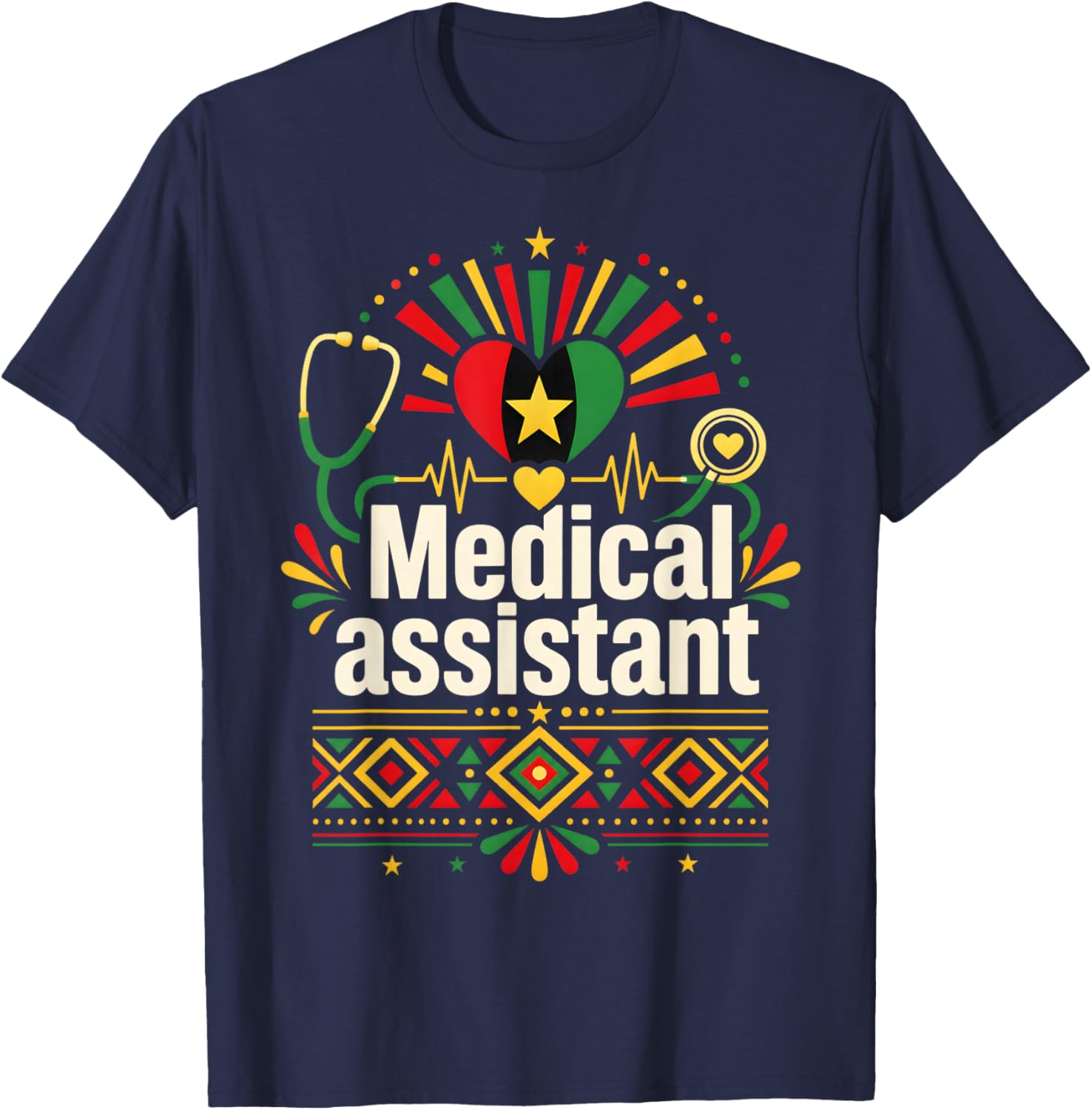 Medical Assistant Juneteenth MA T-Shirt - T-Shirt | Navy