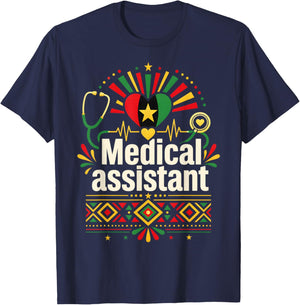Medical Assistant Juneteenth MA T-Shirt - T-Shirt | Navy