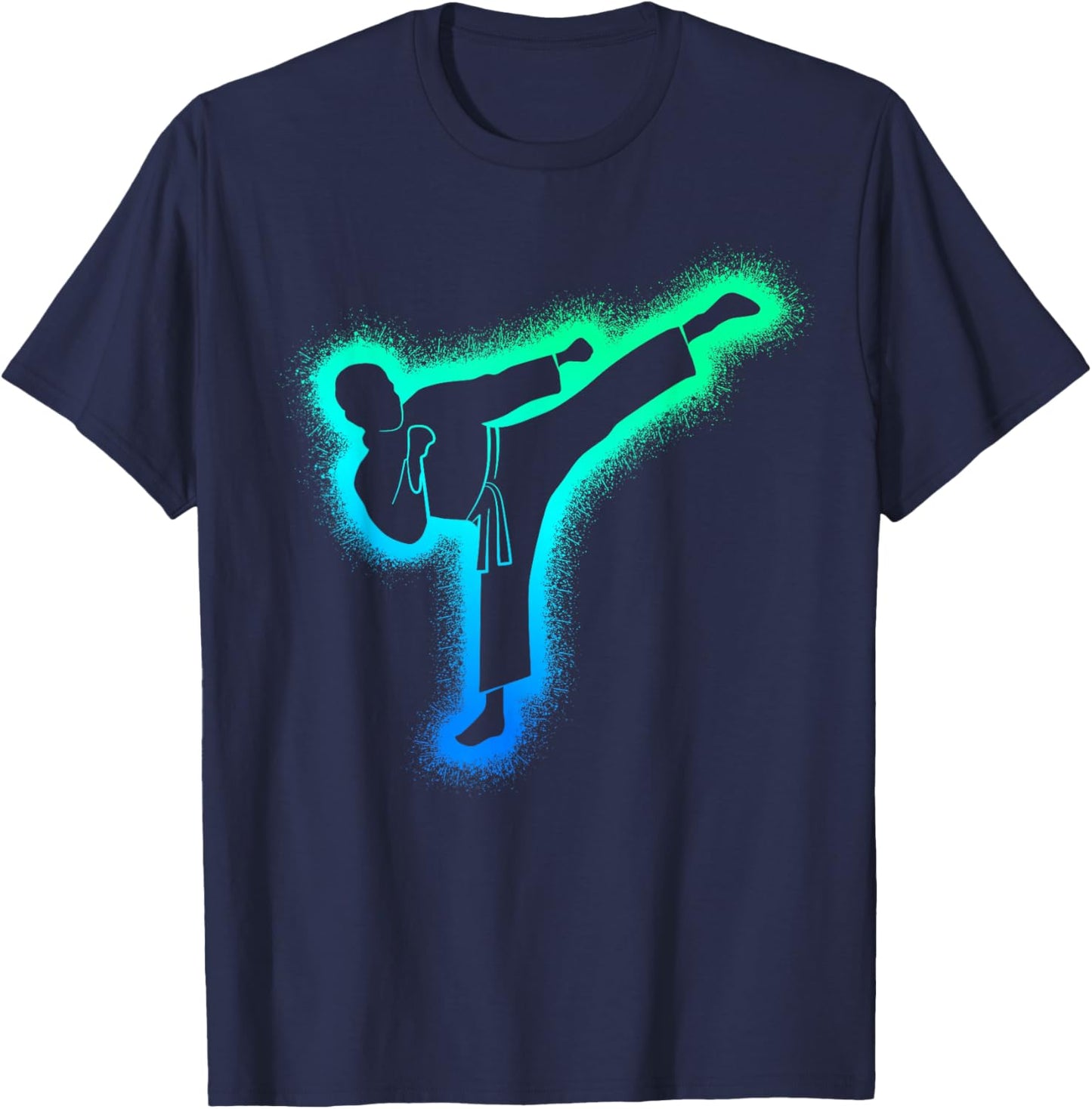 Taekwondo Martial Arts Kids Men Boys Karate T-Shirt - T-Shirt | Navy