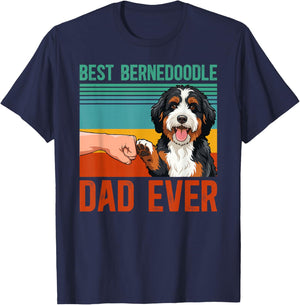 Best Bernedoodle Dad Bernedoodle Owner Bernedoodle Lover T-Shirt - T-Shirt | Navy