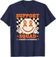Support Squad Leukemia Awareness Ribbon Retro T-Shirt - T-Shirt | Navy