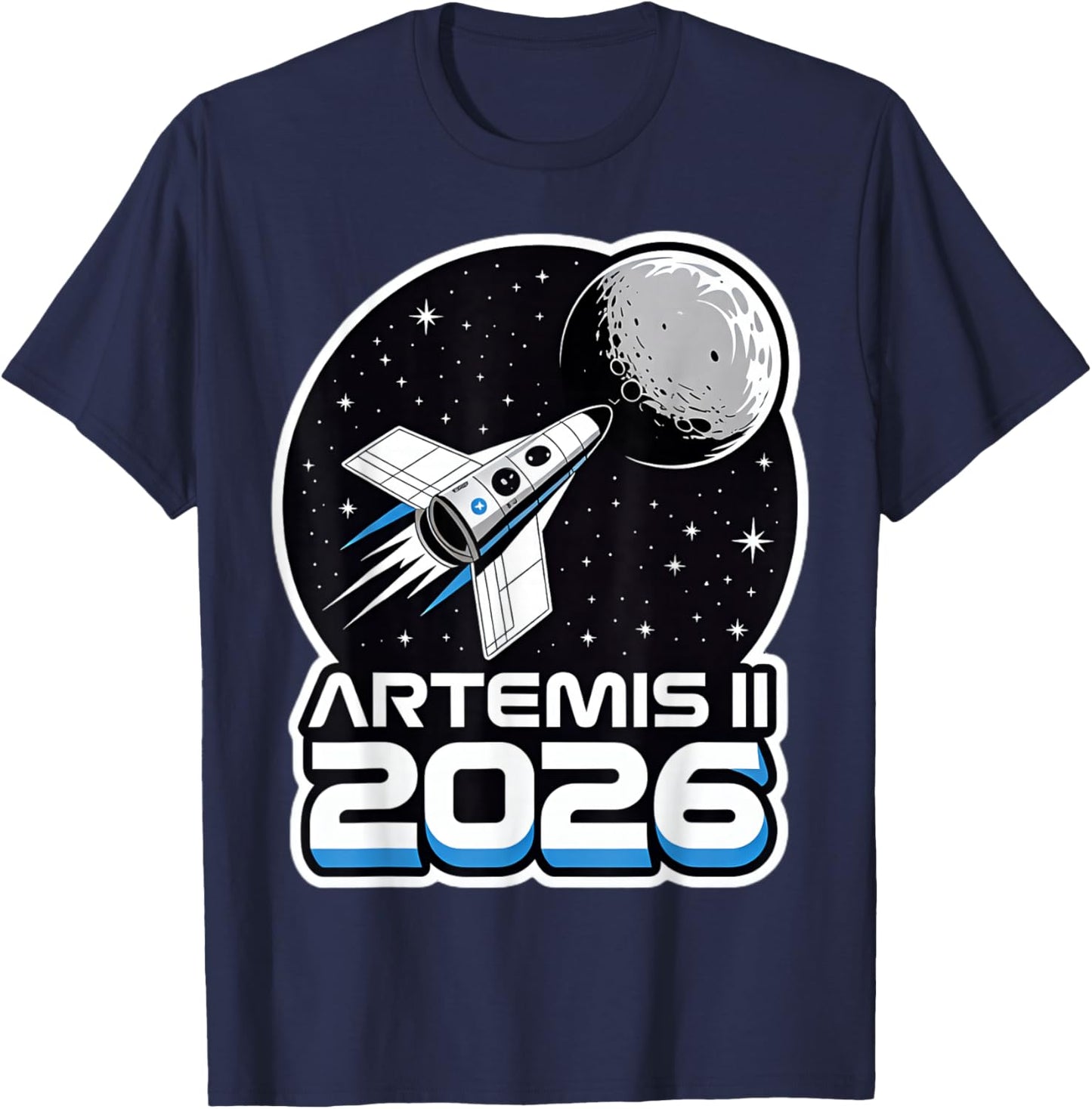Artemis II Launch to The Moon 2026 T-Shirt - T-Shirt | Navy