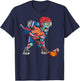 Zombie Ice Hockey Player Fun Halloween Costume Scary Creepy T-Shirt - T-Shirt | Navy