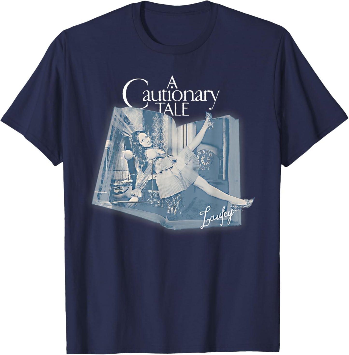 Laufey : A Caution T-Shirt - T-Shirt | Navy