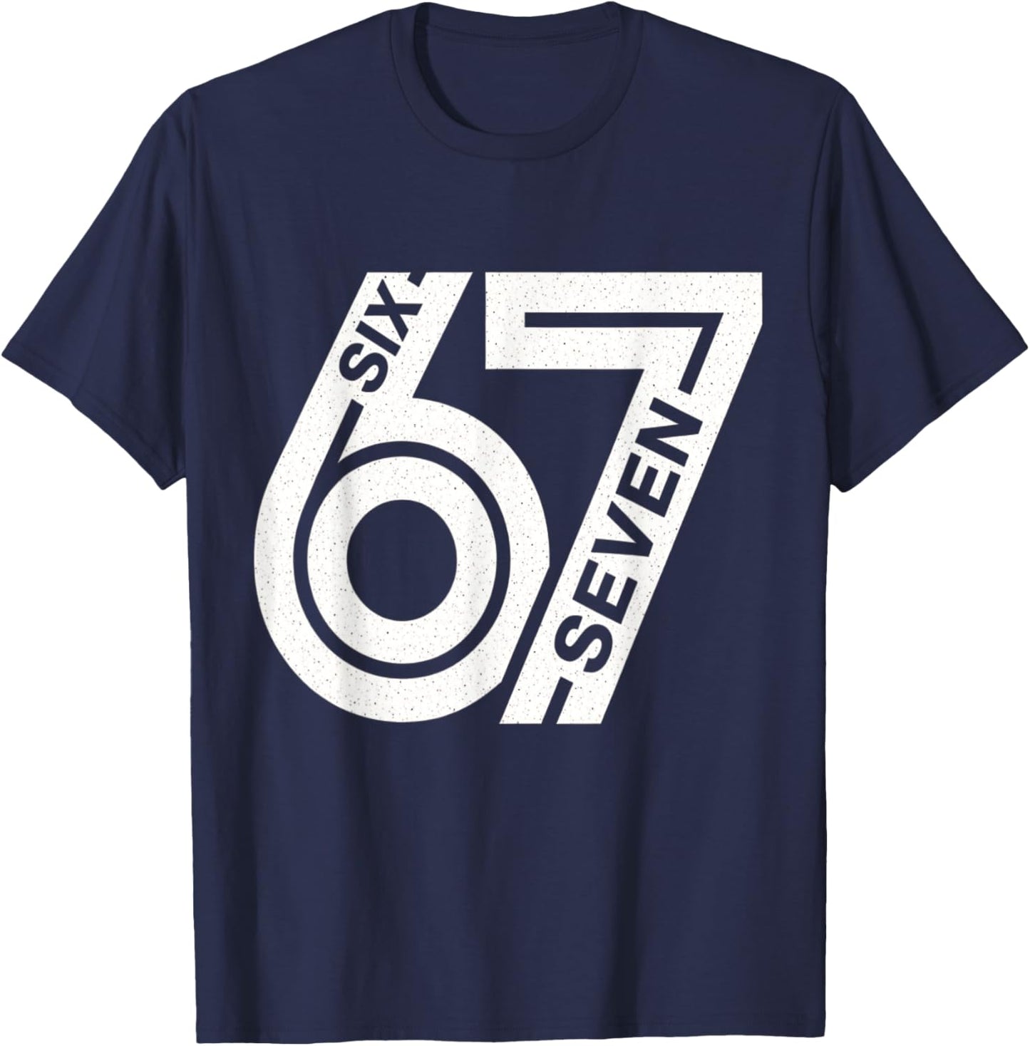 Number 67 Six Seven 67th Vintage Sports Style T-Shirt - T-Shirt | Navy