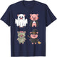 Pig Spooky Witch Boo Zombie Cute Pig Halloween Boys & Girls T-Shirt - T-Shirt | Navy