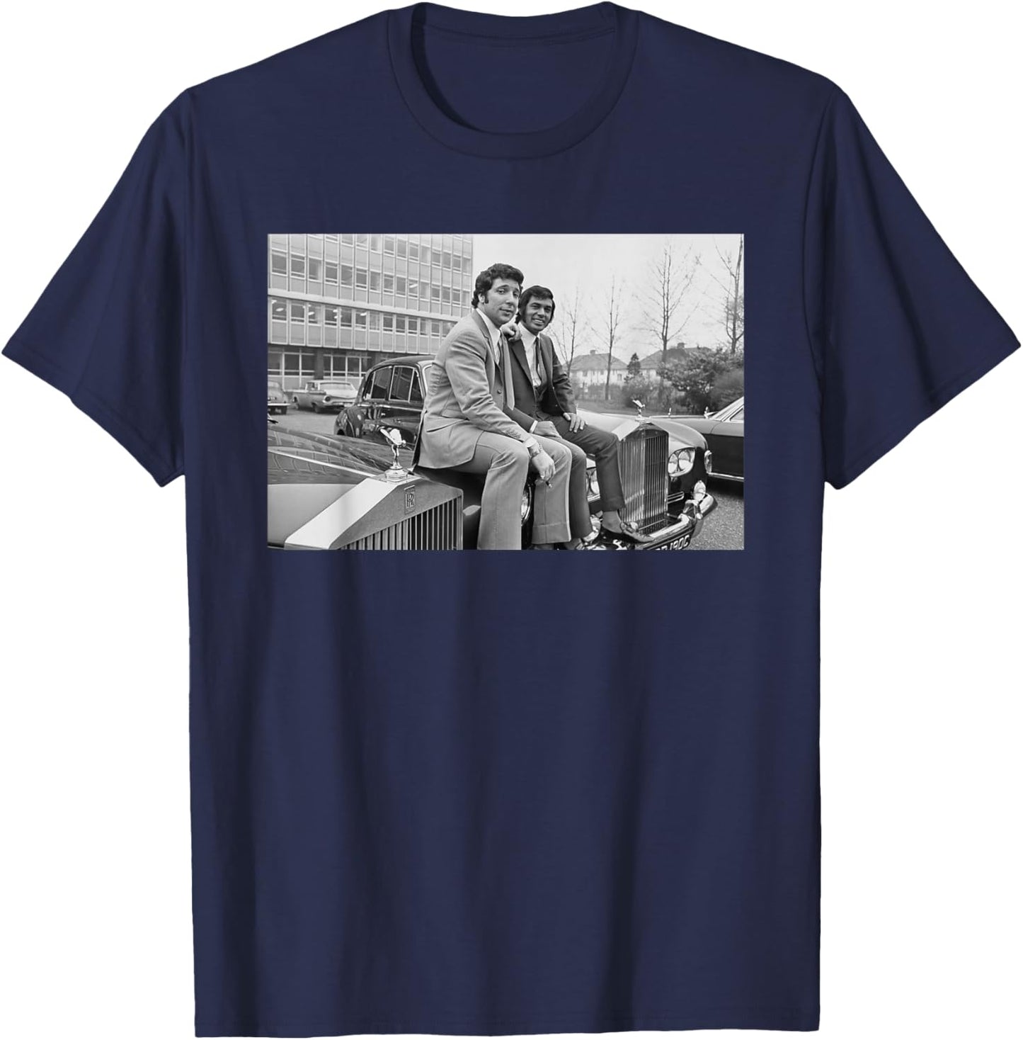 Tom Jones & Engelbert Humperdinck New Cars T-Shirt - T-Shirt | Navy