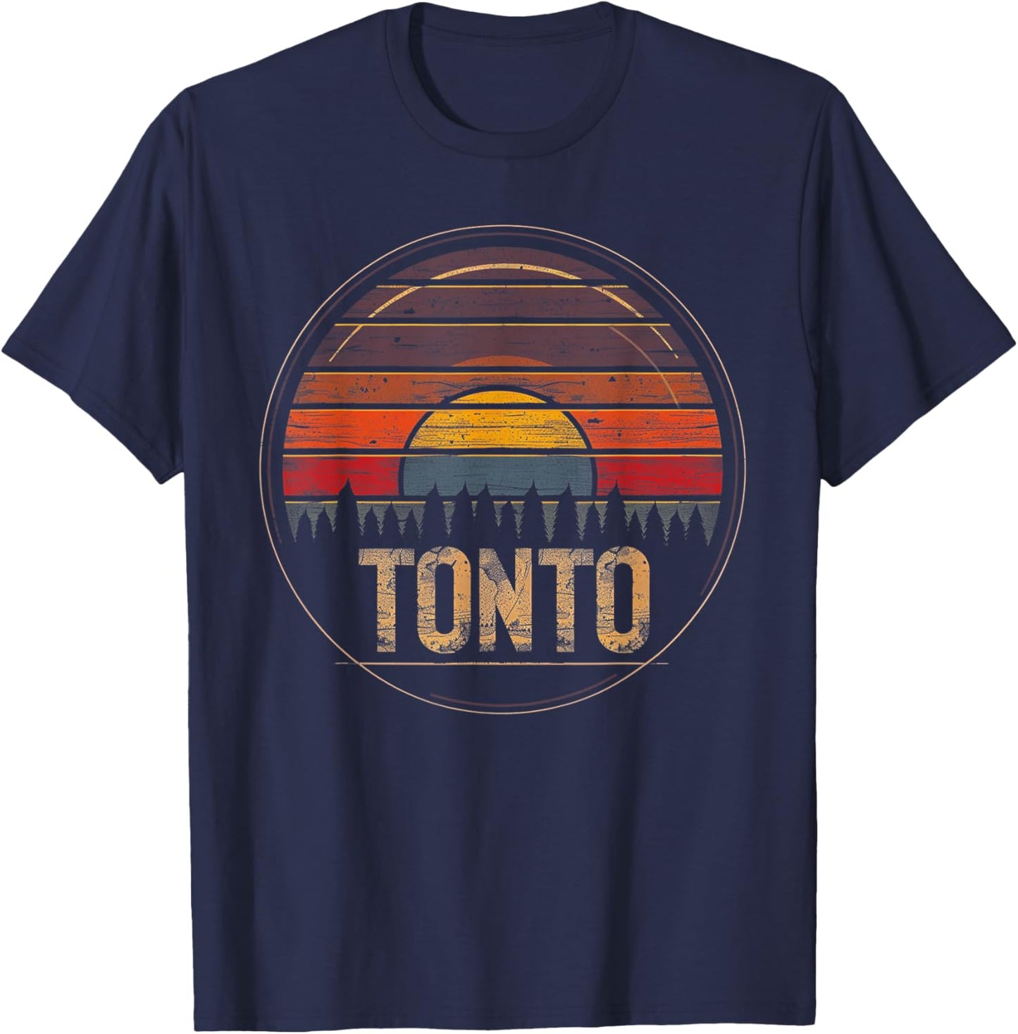 Tonto - US National Park Forest Vintage Men Women Kids Retro T-Shirt - T-Shirt | Navy