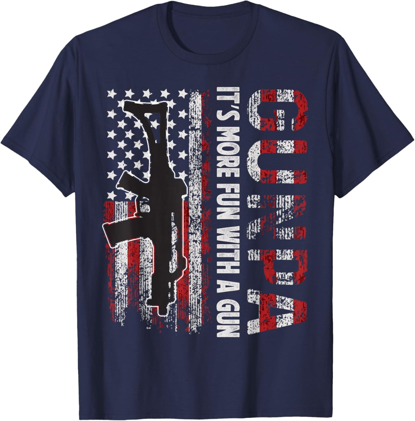 Gunpa it's more fun with a gun grandpa shirts T-Shirt - T-Shirt | Navy