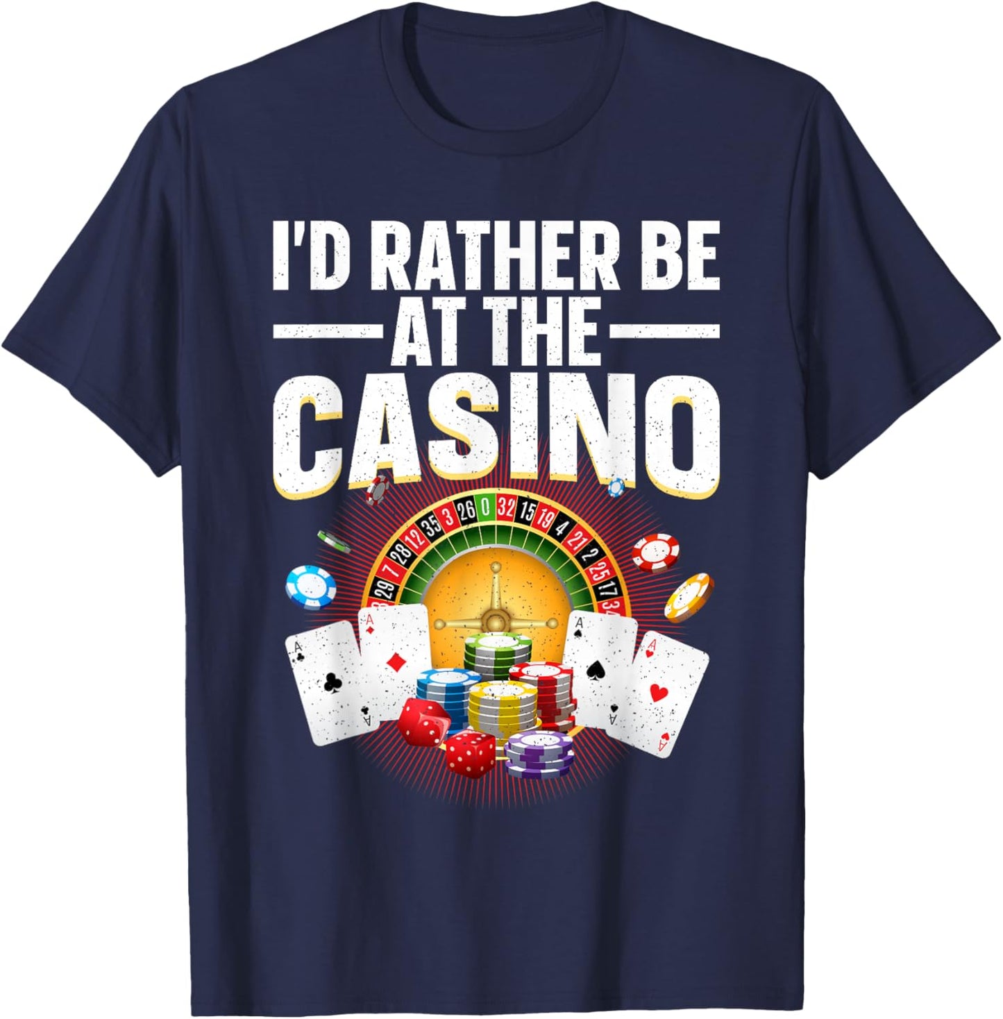 Best Casino Art Women Gambling Casino Player Gambler T-Shirt - T-Shirt | Navy