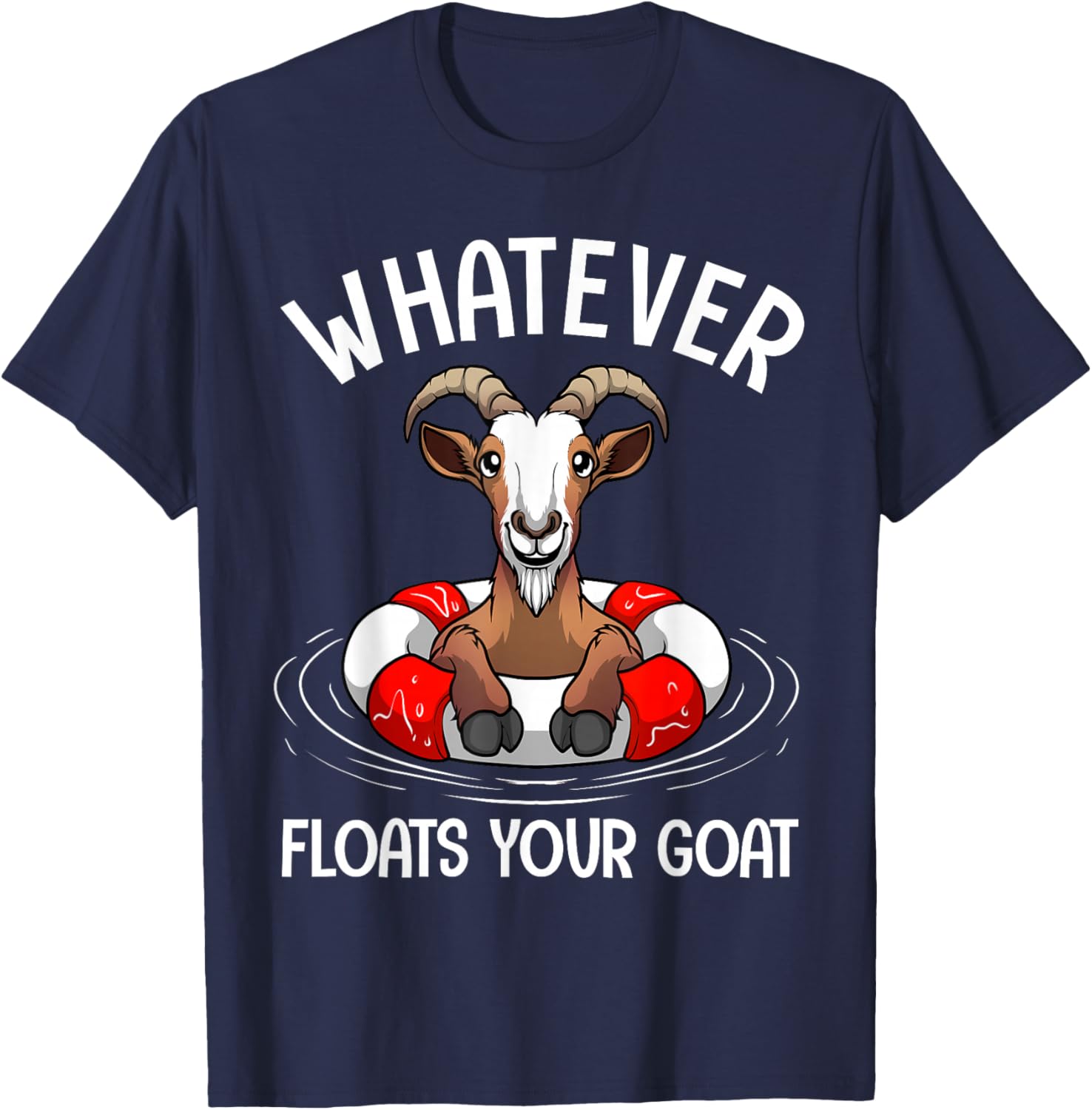 Cute Goat Design Women Kids Animal Farmer Goat Lover T-Shirt - T-Shirt | Navy