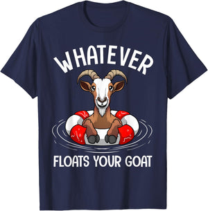 Cute Goat Design Women Kids Animal Farmer Goat Lover T-Shirt - T-Shirt | Navy