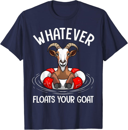 Cute Goat Design Women Kids Animal Farmer Goat Lover T-Shirt - T-Shirt | Navy