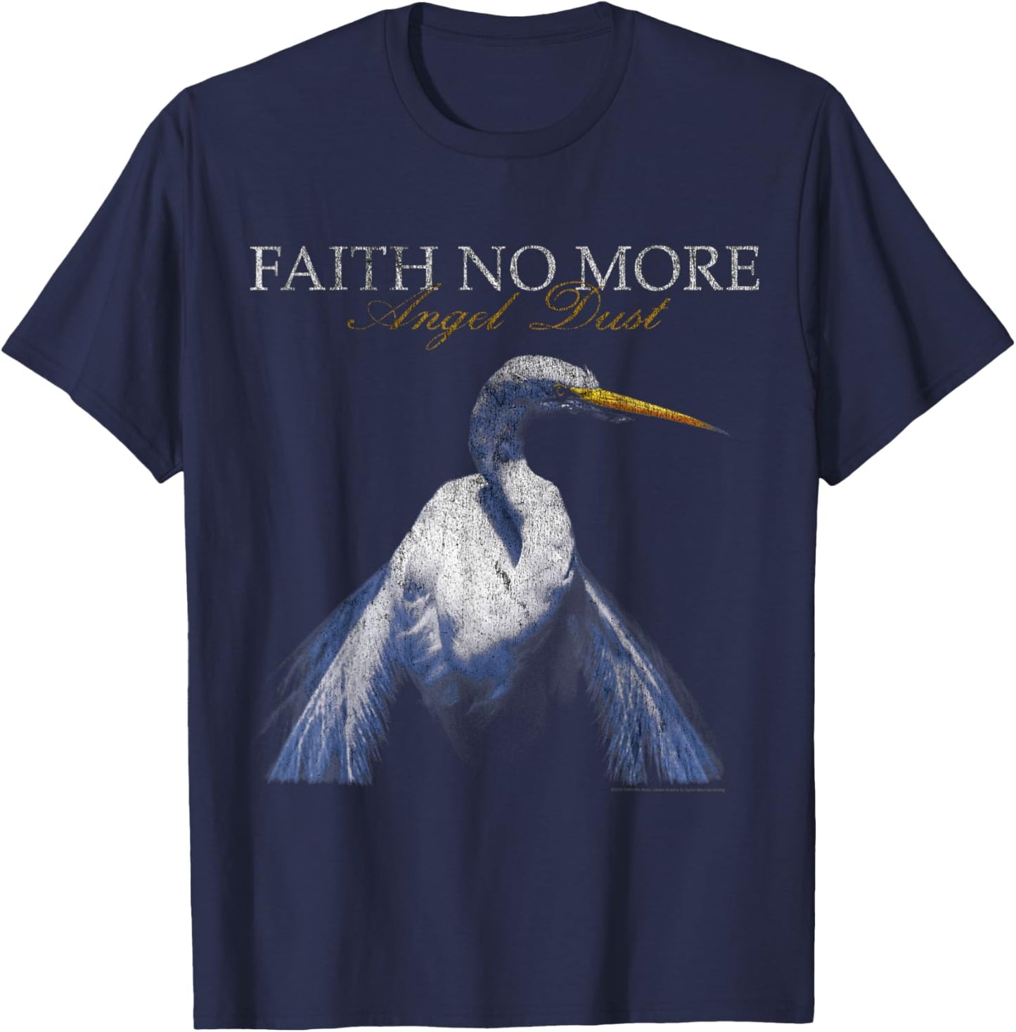Official Faith No More Angel Dust Alternative Metal Album T-Shirt - T-Shirt | Navy