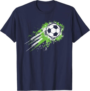 Soccer Ball Vintage Soccer Player Men Boys Kids T-Shirt - T-Shirt | Navy