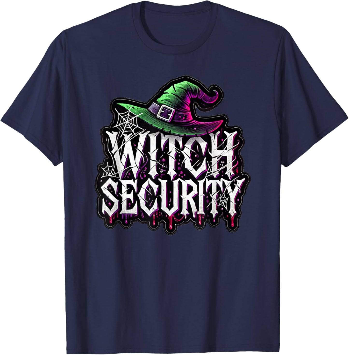 Witch Security Easy Husband of Witches Costume Fun Boyfriend T-Shirt - T-Shirt | Navy