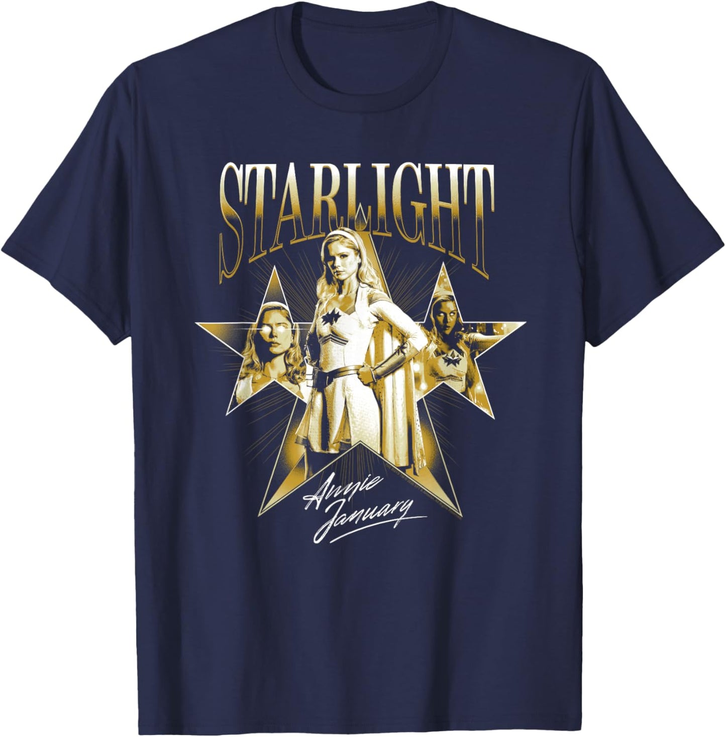 The Boys Starlight Superhero Poses Annie January Supes TV T-Shirt - T-Shirt | Navy