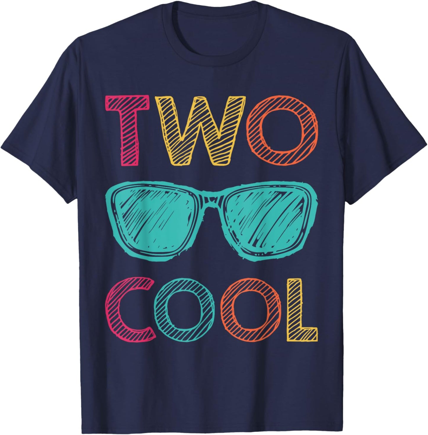 Two Cool 2 Years Old Birthday For Boy Birthday Party Boys T-Shirt - T-Shirt | Navy