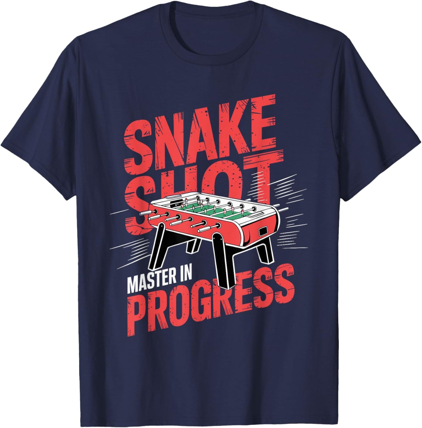 Funny Table Soccer Foosball Snakeshot Master T-Shirt - T-Shirt | Navy
