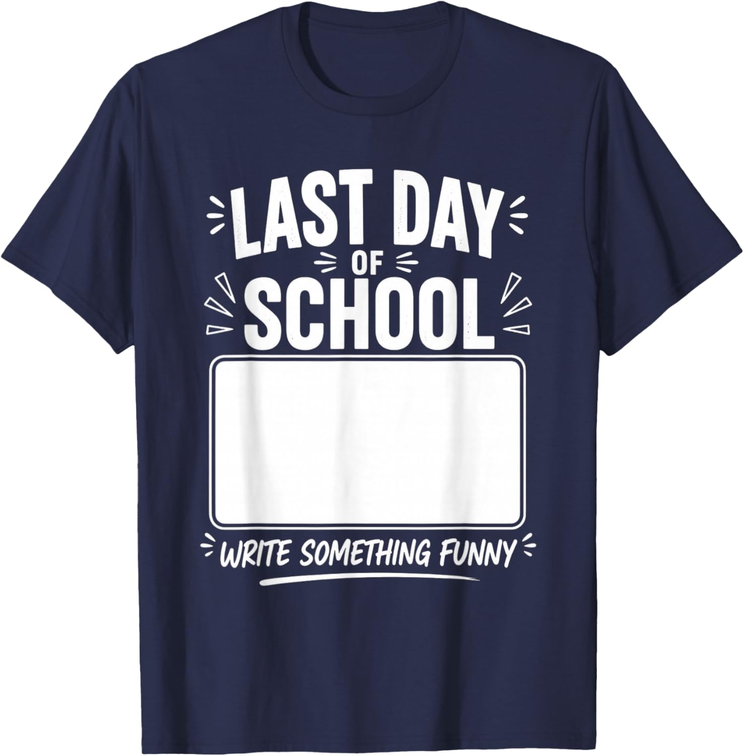 Last Day of School Autograph Shirt Funny Graduation Kids T-Shirt - T-Shirt | Navy
