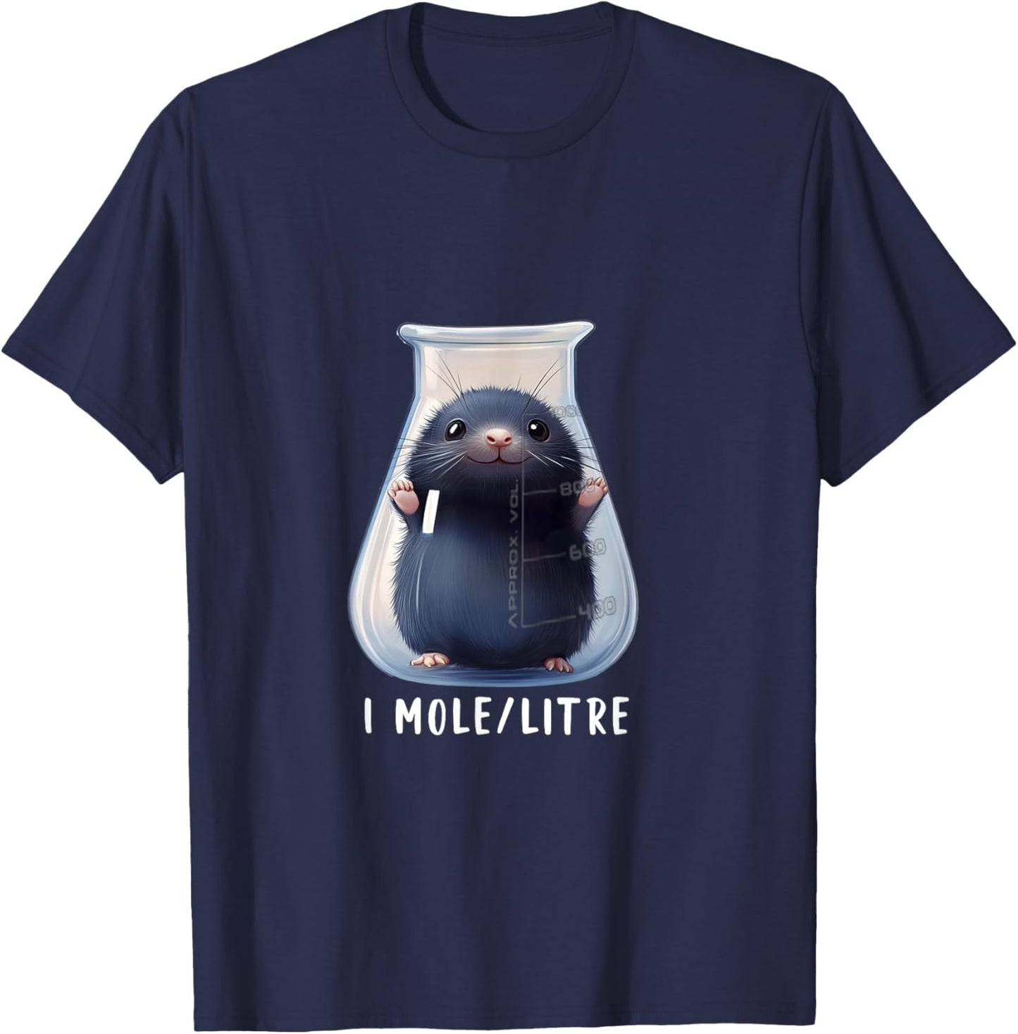 Funny Chemistry Science Student Mole T-Shirt - T-Shirt | Navy