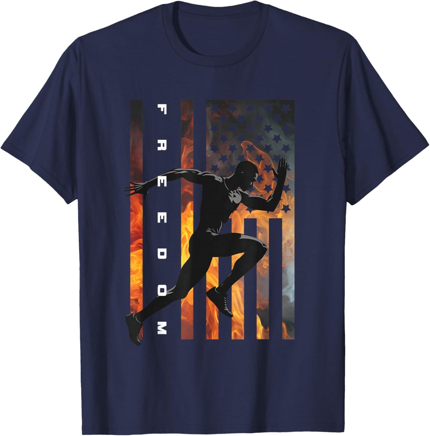 Runner Running Track and Field T-Shirt - T-Shirt | Navy