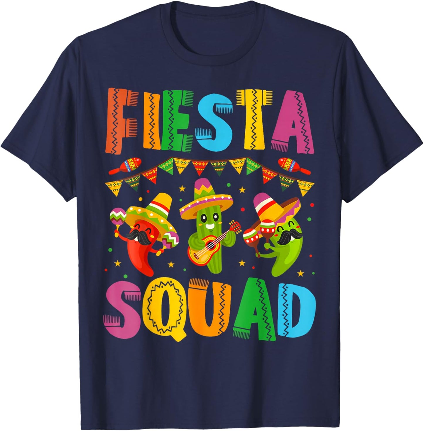 Fiesta Squad Cinco De Mayo Women & Kids T-Shirt - T-Shirt | Navy