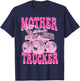 Groovy Mother Trucker Funny Truck and Mom Mama Racing T-Shirt - T-Shirt | Navy