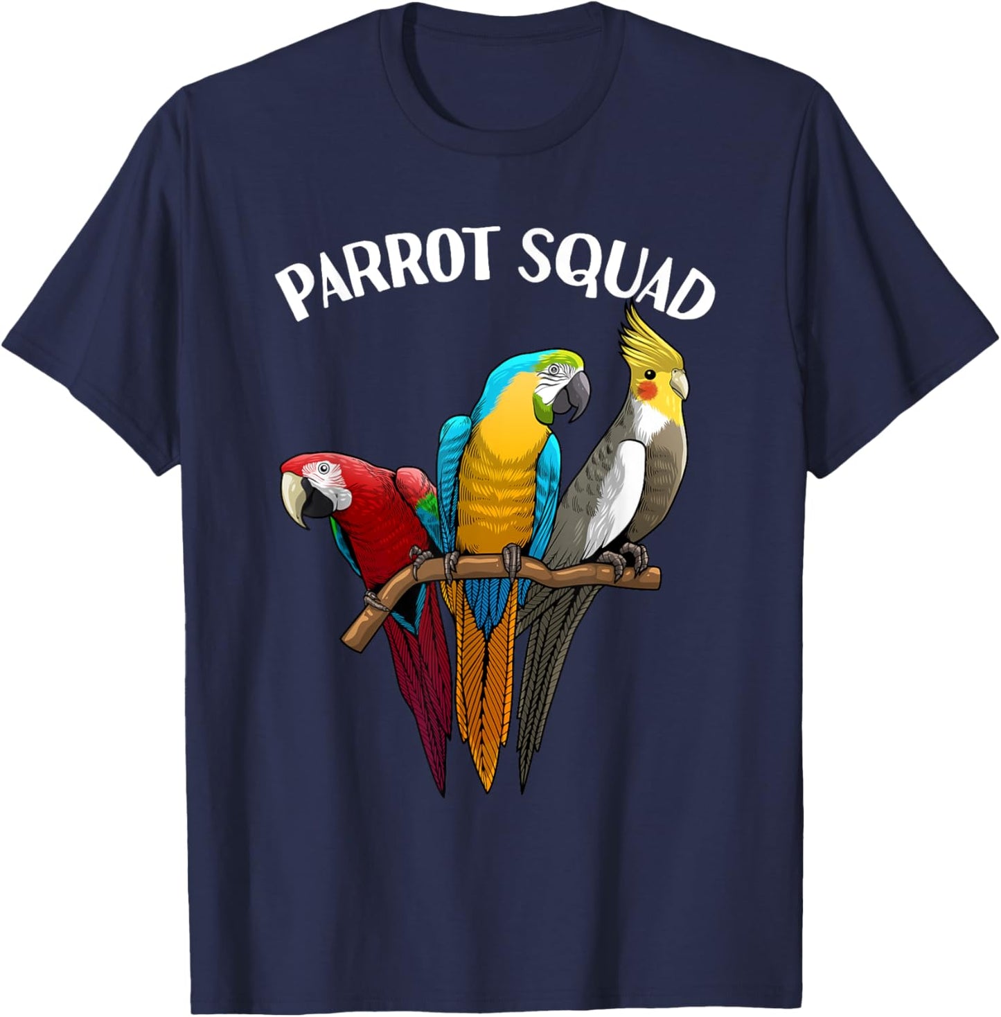 Cool Parrot Design Women Bird Tropical Parrot Lover T-Shirt - T-Shirt | Navy