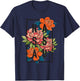 Nassau Bahamas Wildflower Floral Souvenir Vintage Flower T-Shirt - T-Shirt | Navy