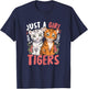 Just a Girl Who Loves Tigers Cute White Tiger T-Shirt - T-Shirt | Navy