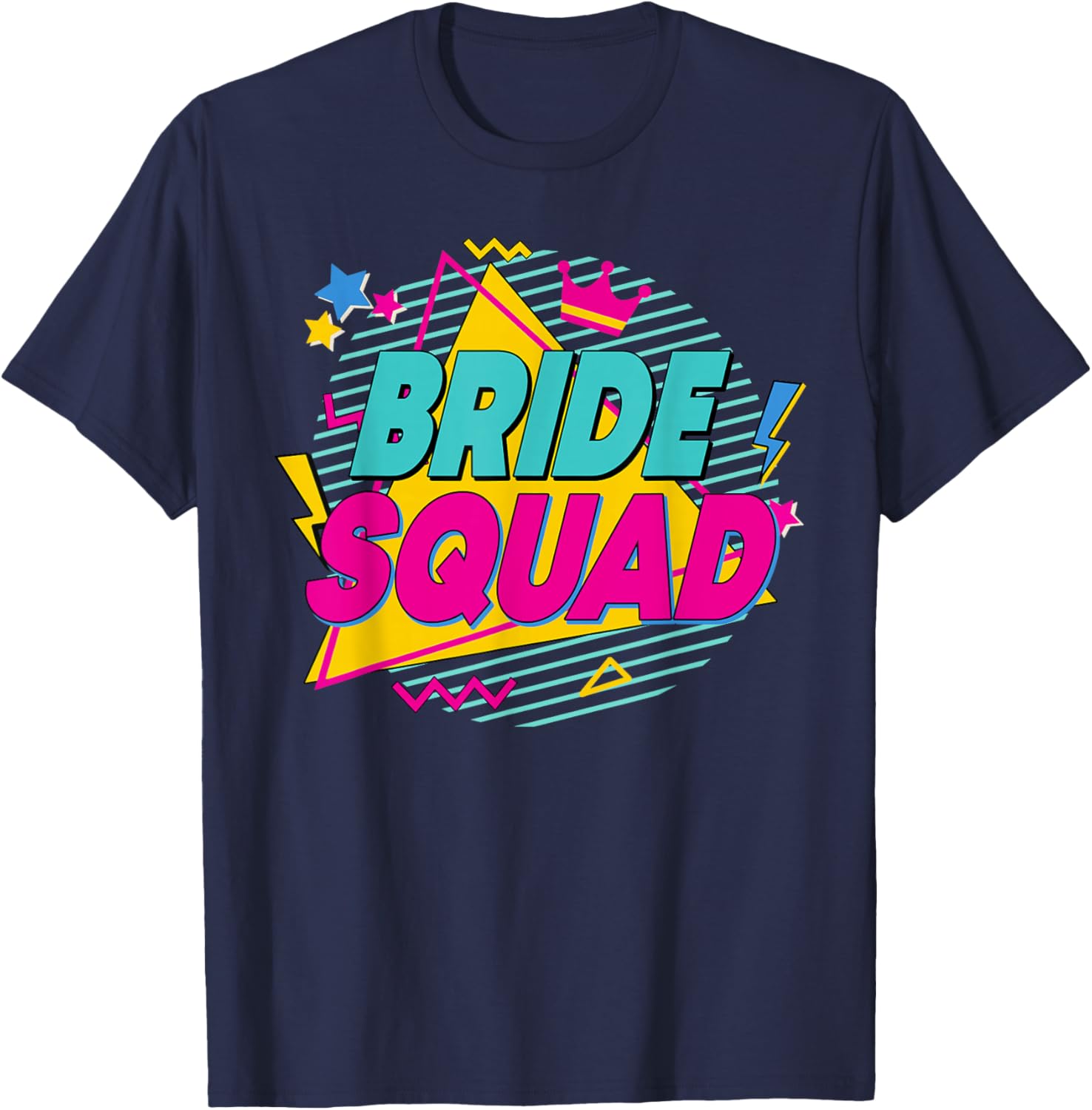 Bride Squad 90s Bach Crew Desert Bachelorette Matching T-Shirt - T-Shirt | Navy