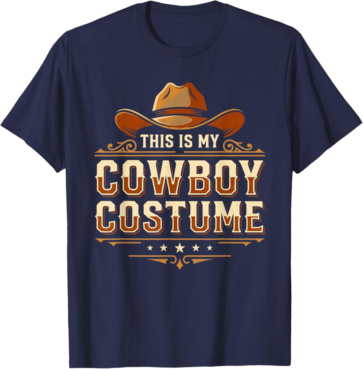 Cowboy Costume Country Western Costume Men Women T-Shirt - T-Shirt | Navy