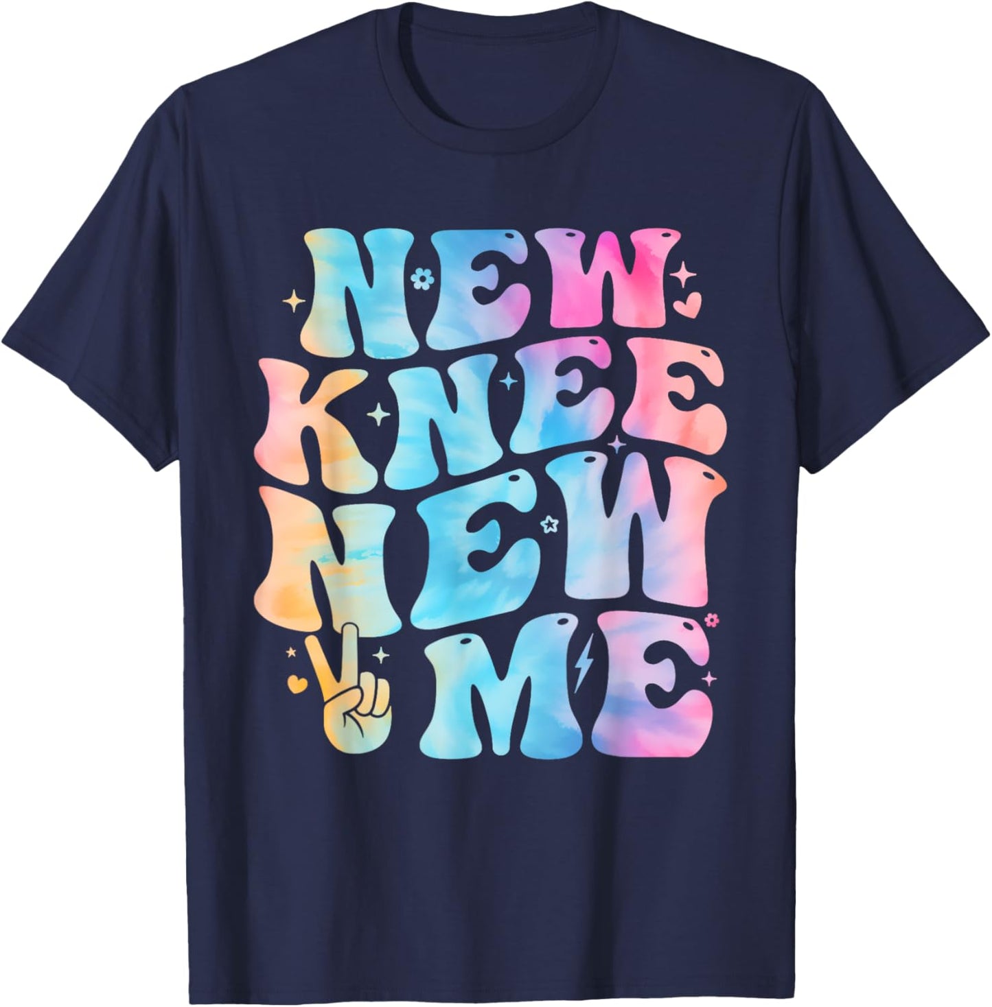 New Knee New Me Funny knee Replacement Surgery Recovery Joke T-Shirt - T-Shirt | Navy