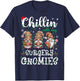 Chillin With My Surgery Gnomies Christmas Surgical Nurse T-Shirt - T-Shirt | Navy