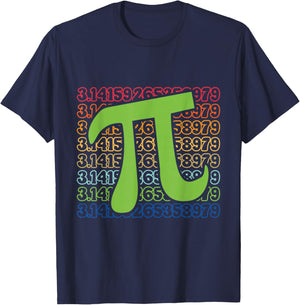 Funny Pi Day 3.14 Pi Symbol Spiral Number Math Lover 2026 T-Shirt - T-Shirt | Navy