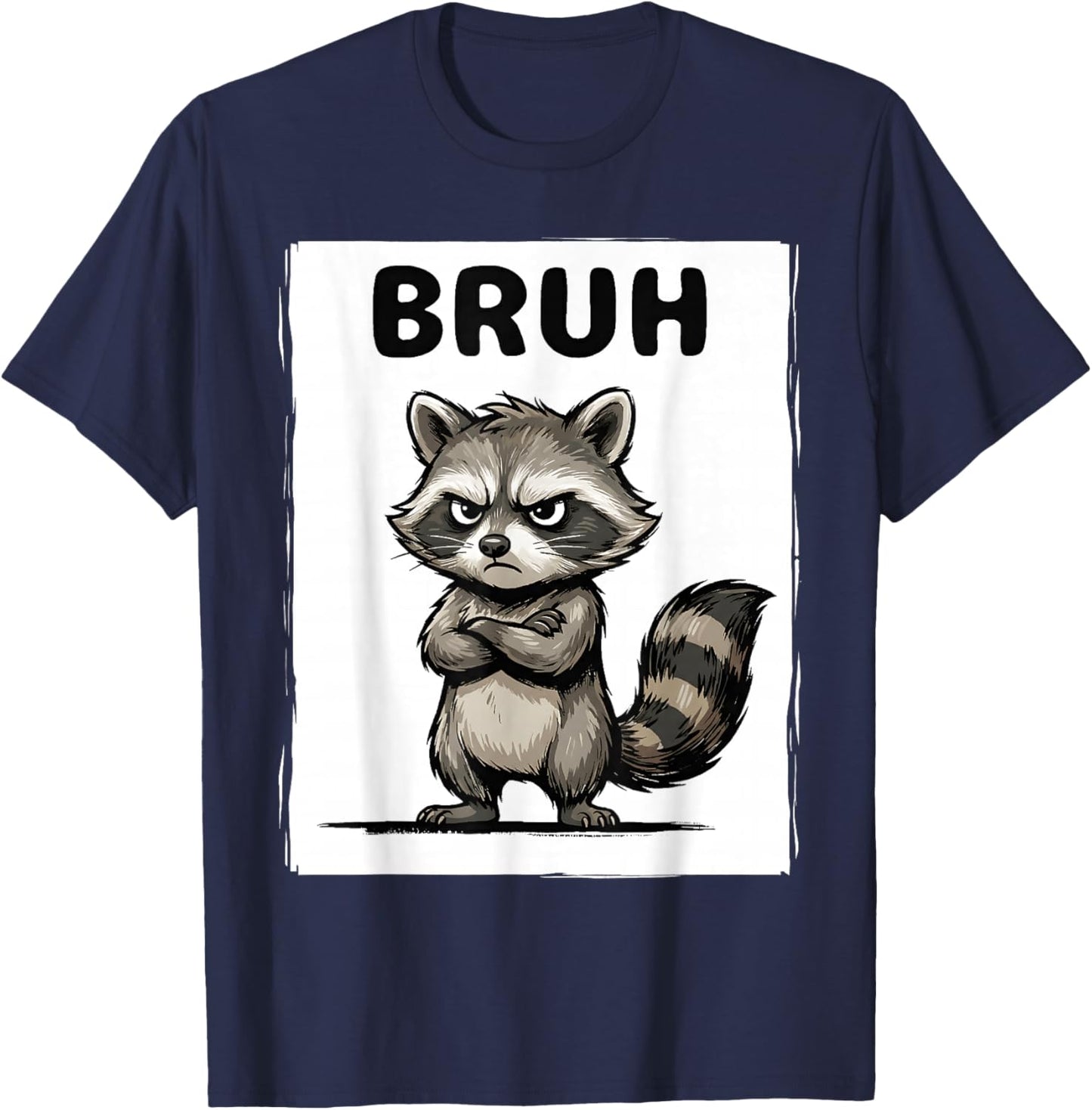 Cool Bruh Raccoon Men Women Kids Teens Funny Raccoon T-Shirt - T-Shirt | Navy