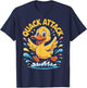 Quack Attack Funny Duck Splash Cartoon Humor Men Women Kids T-Shirt - T-Shirt | Navy