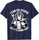 I Can Fix Stupid But It's Gonna Hurt Funny Chimpanzee T-Shirt - T-Shirt | Navy