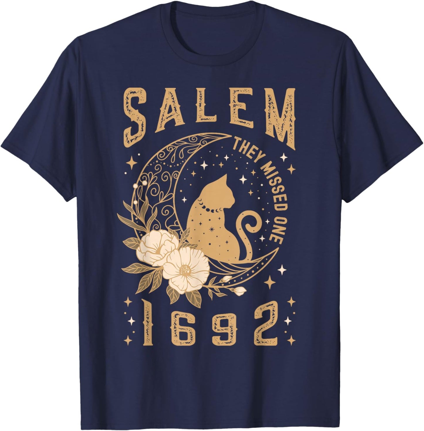 Salem 1692 They Missed One Salem Witch Trials Women Witchy T-Shirt - T-Shirt | Navy